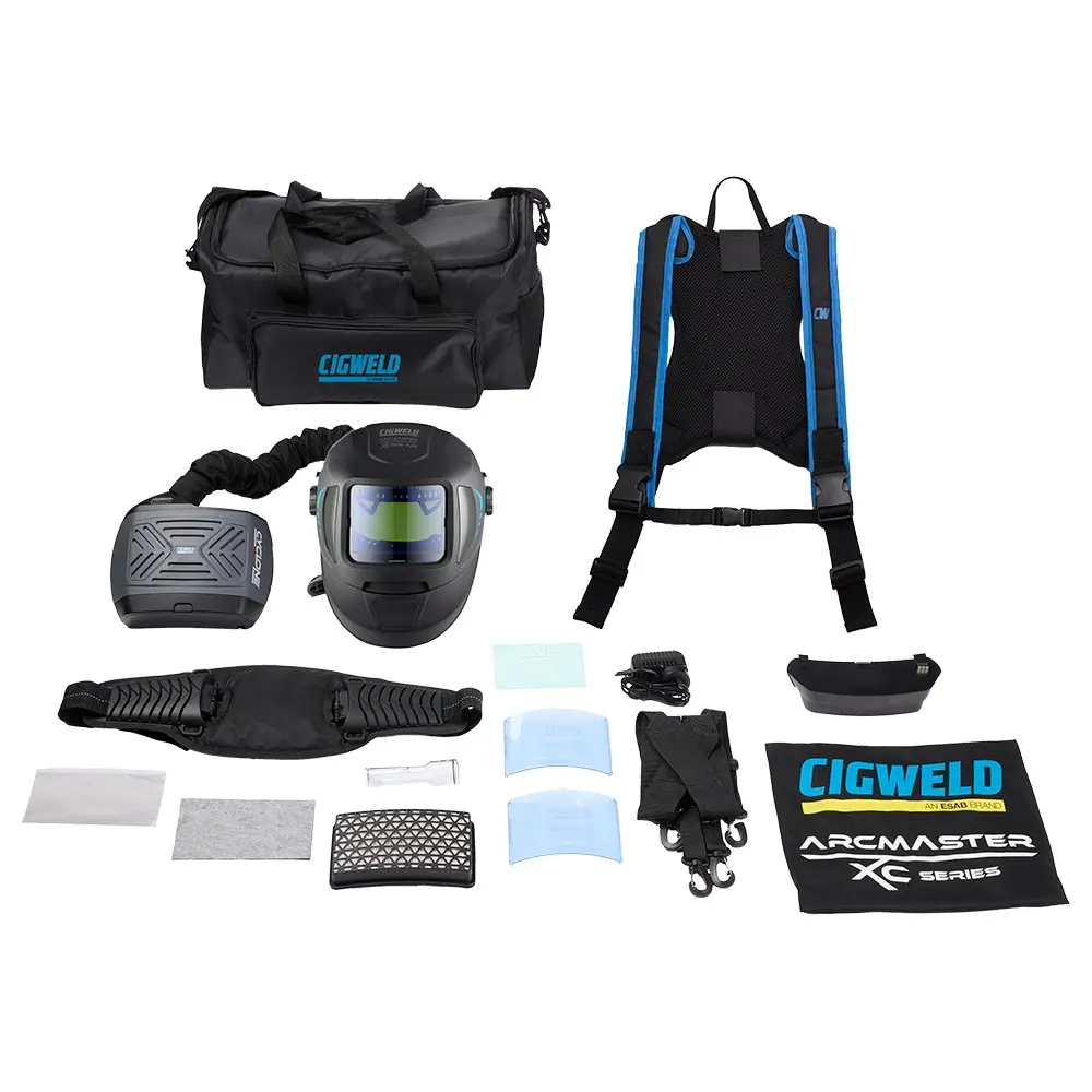 CIGWELD Arcmaster XC90F Air With Cyclone PAPR Welding Helmet Pro Kit 45XC90F2AIR