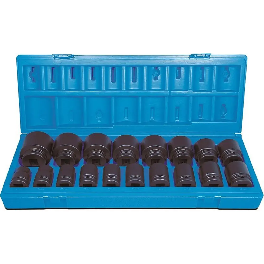 ACTION 19-50mm x 3/4inch Metric STD Impact Socket Set - 18 Piece 601401801