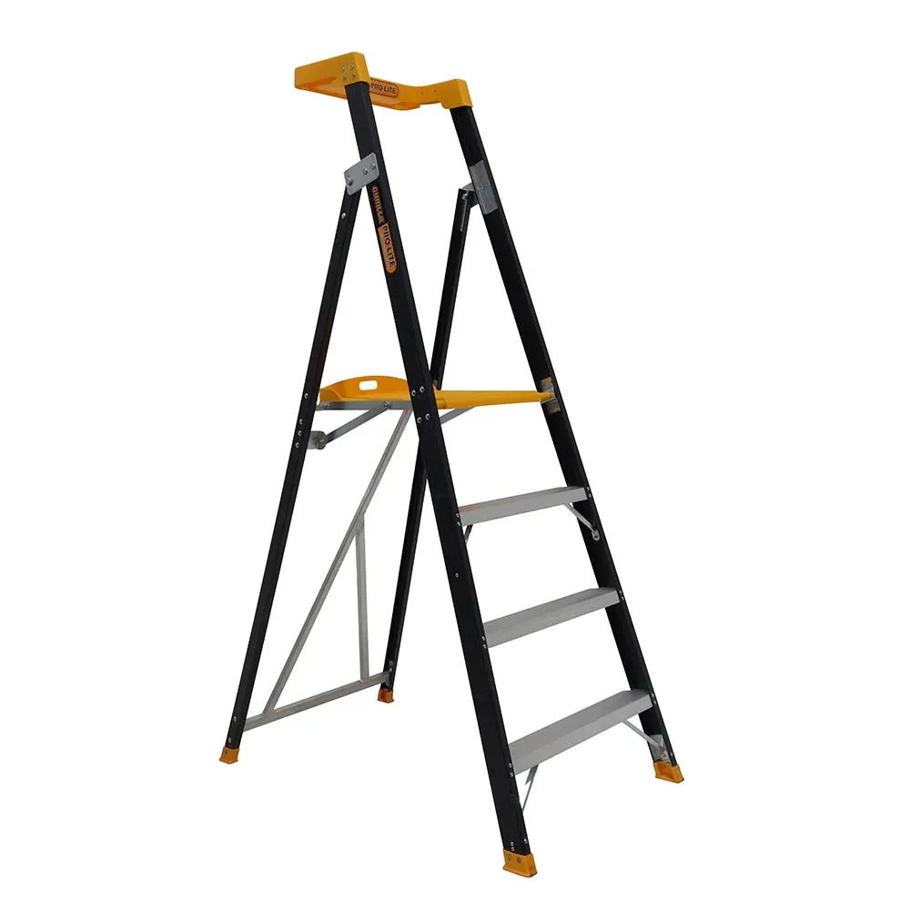 GORILLA 150kg Pro-Lite 4 Step Fibreglass Platform Ladder FPL004-PRO