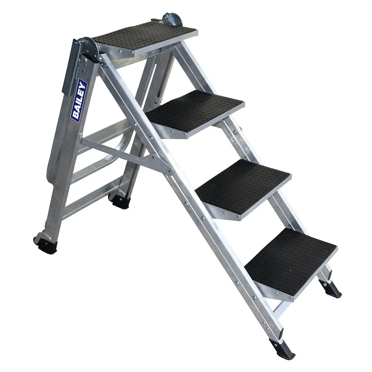 BAILEY Stairway Ladder 4 Step with Safety Rail FS13752