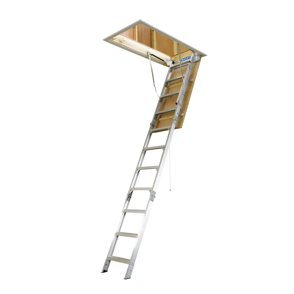 Dom 170kg Aluminium Folding Attic Ladder - (2.4m/3m)