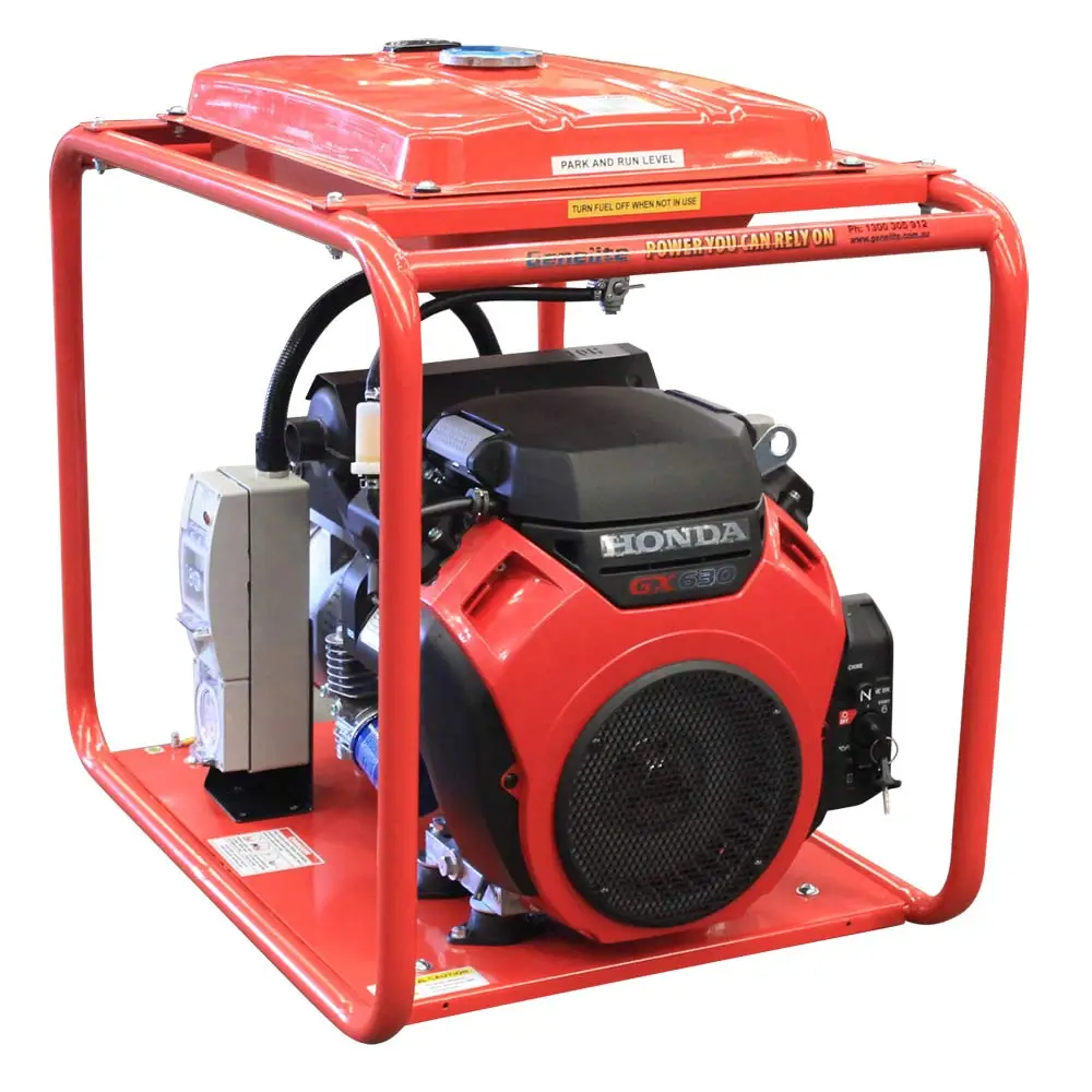 GENELITE 16kVA Petrol HONDA Petrol Generator Electric Start 25Ltr LRT Three Phase GH16.000E-LRT/3