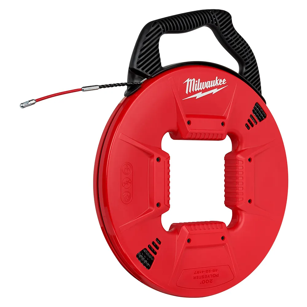 MILWAUKEE 60m/200ft Polyester Fish Tape Metal Leader 48224197