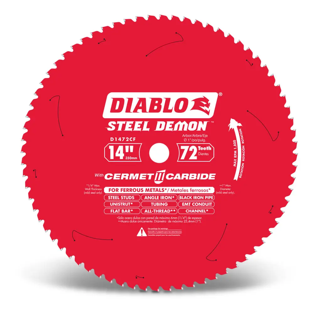 DIABLO 355mm 72T Ferrous Metals STEEL DEMON Saw Blade F03F013201