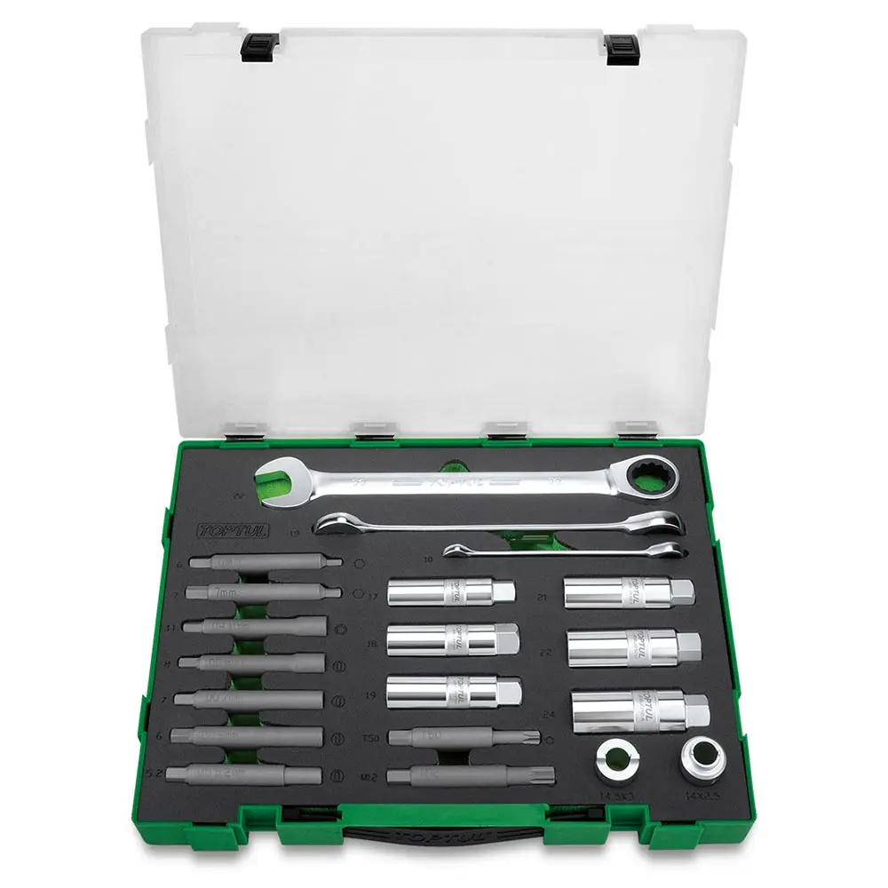 TOPTUL Universal Shock Strut Nut Tool Kit - 20 Piece GZC2008