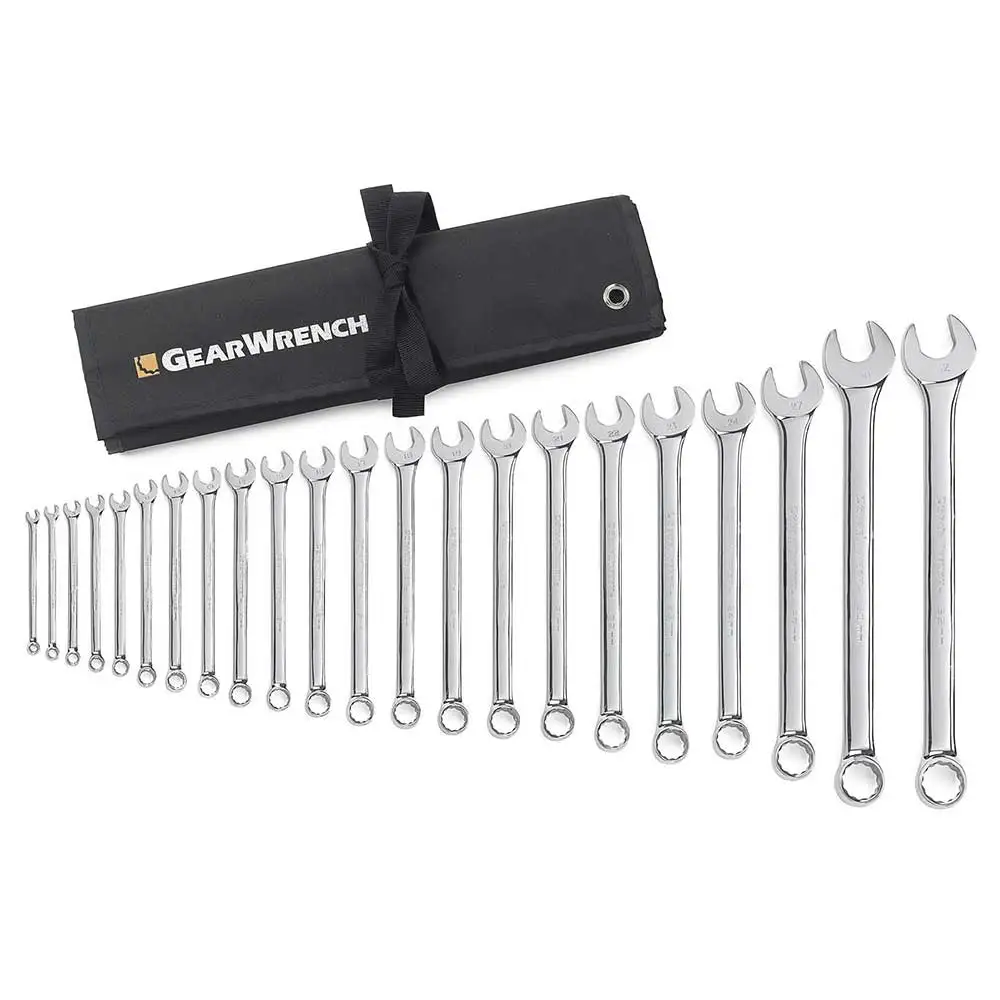 GEARWRENCH 22 Piece 12 Point Long Pattern Combination Metric Wrench Set 81916