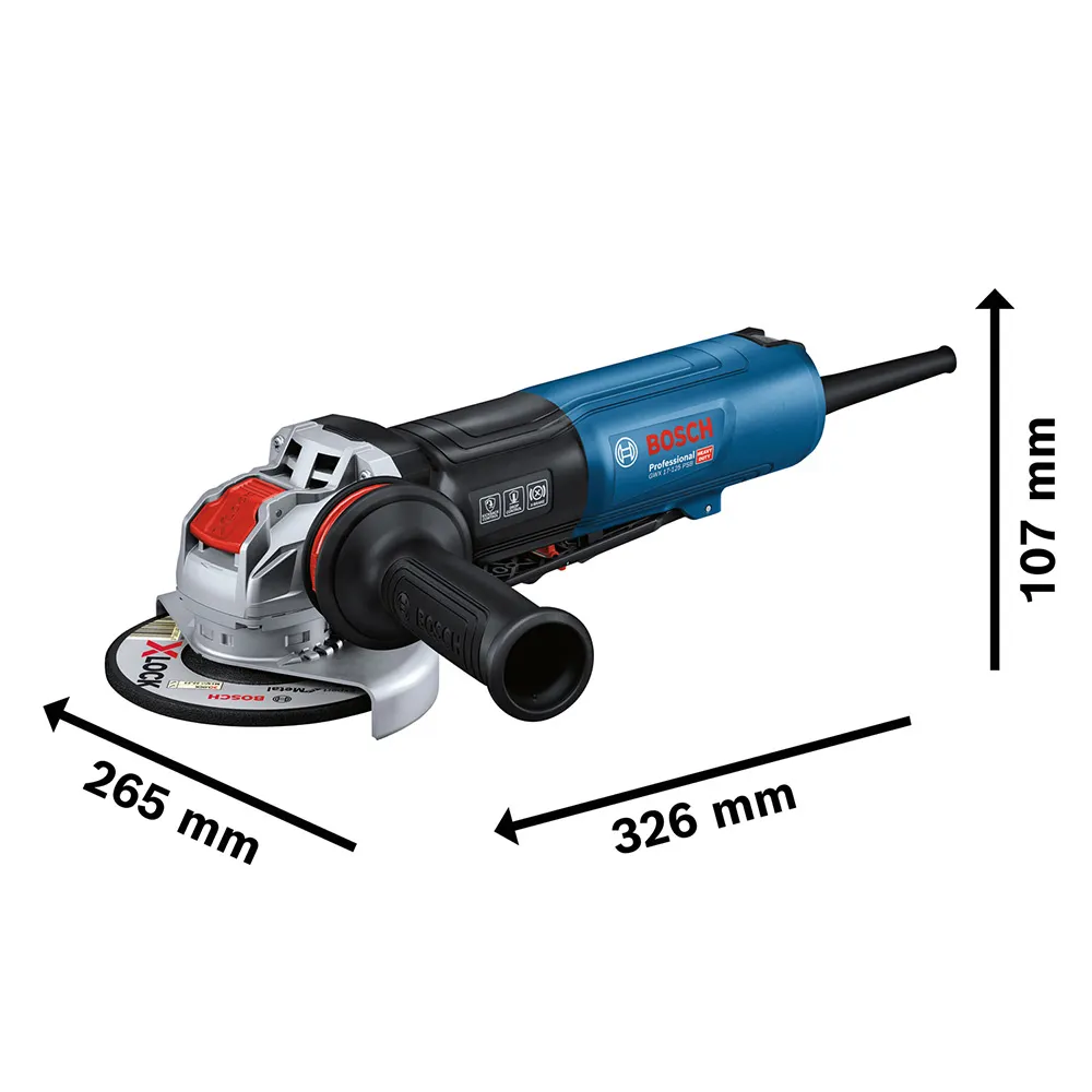 BOSCH X-LOCK 1700W 125mm Angle Grinder GWX 17-125 PSB 0.601.7D3.740