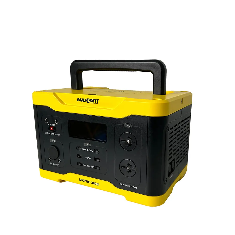 MAXWATT 1800W Rated/3600W Peak Power Pro Series Portable Power Station & Carry Bag MXPRO3600I