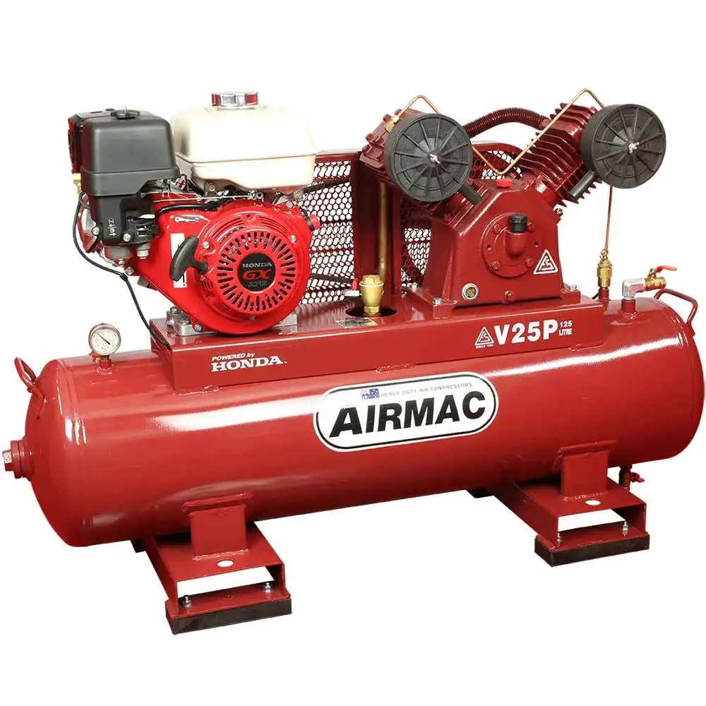 AIRMAC 9hp 125l 485 L/Min Honda Petrol Air Compressor AM V25P