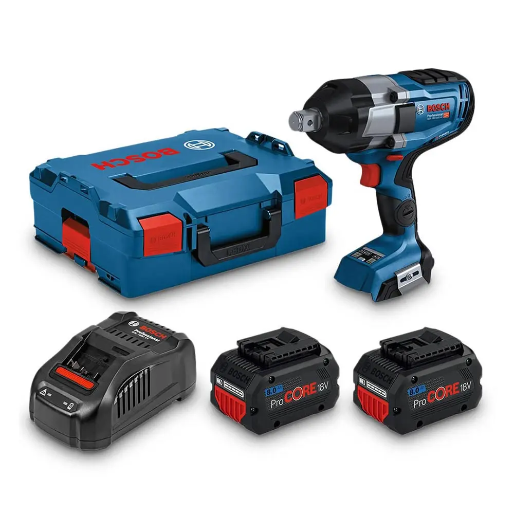 BOSCH 18V Brushless 2 x 8.0Ah 3/4" Impact Wrench Kit 0615990M67