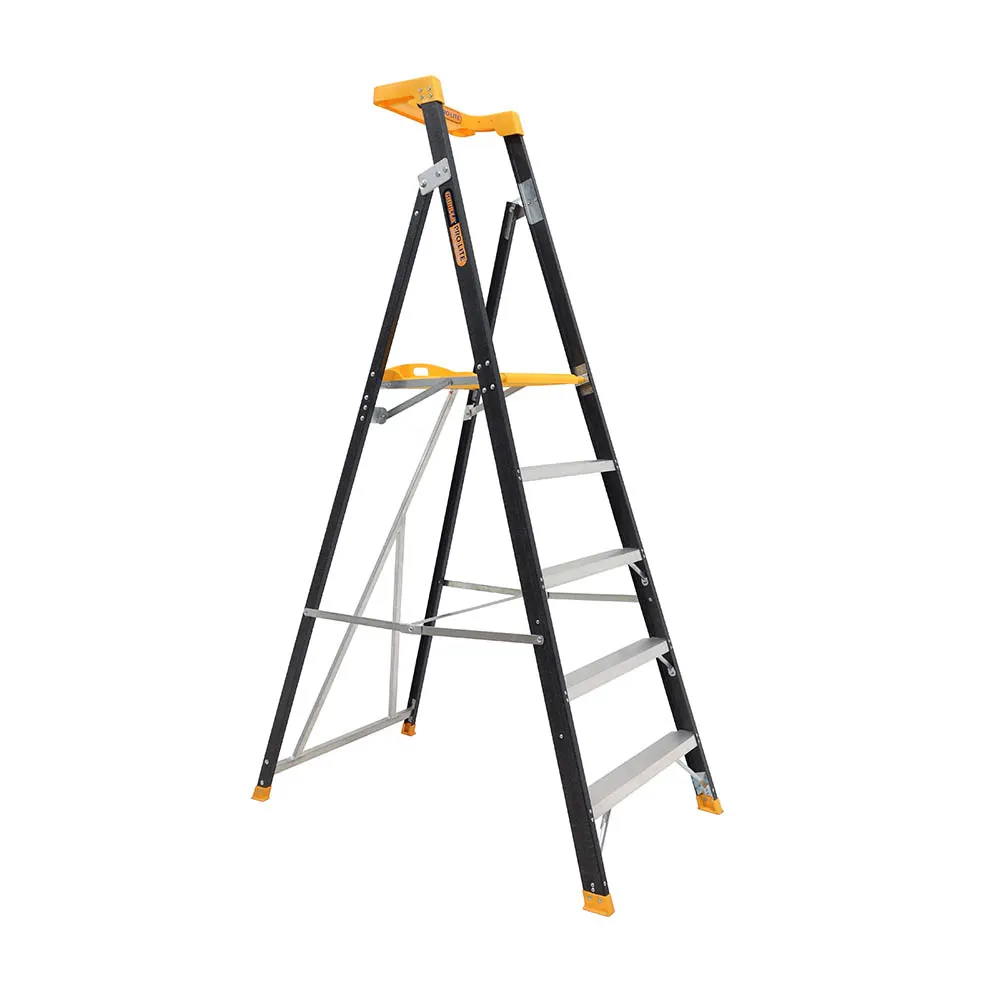 GORILLA 150kg Pro-Lite 5 Step Fibreglass Platform Ladder FPL005-PRO
