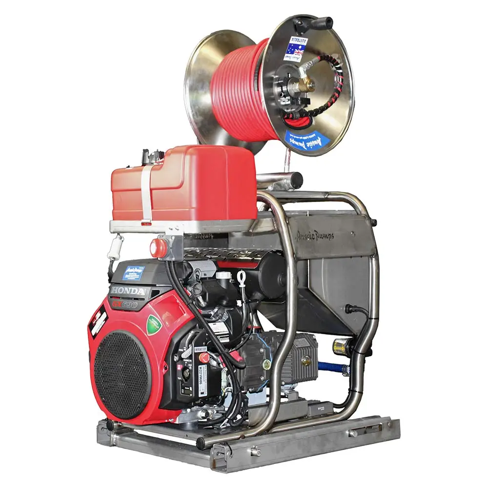 AUSSIE PUMPS 5000PSI 28HP 23L/M Class B Honda GX630 Drain Jetter ABSSCOBRAKINGCUBE-MK
