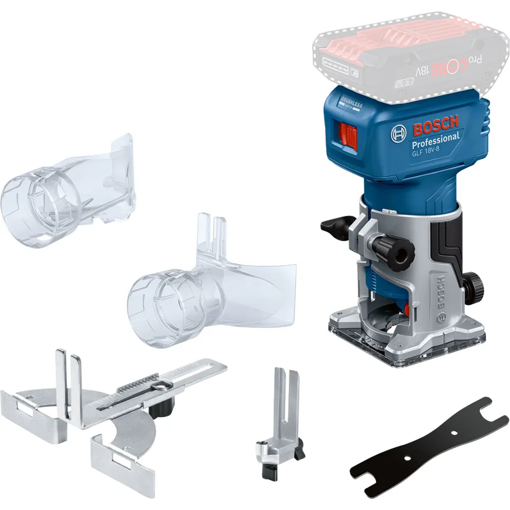 BOSCH 18V 30000RPM 1/4" Laminate Trimmer Skin GLF18V-8 06016C6070