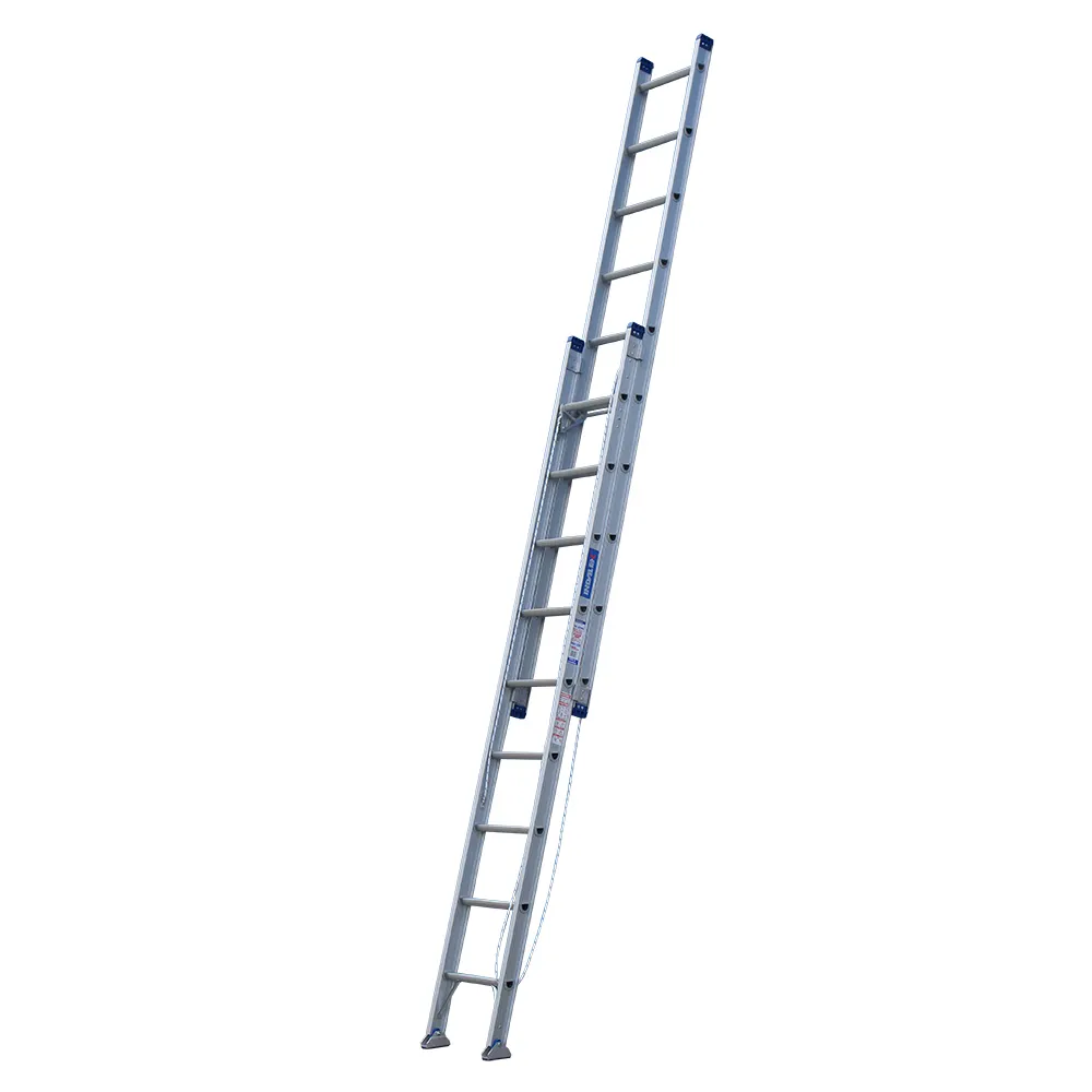 INDALEX 180kg Pro 3.2m-5.3m Aluminium Extension Ladder-Swivel Feet PROX18-SF