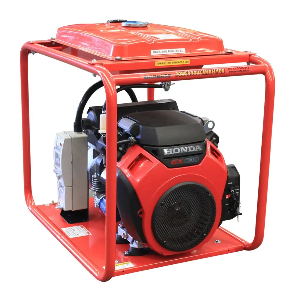 GENELITE 11kVA Petrol HONDA Petrol Generator Electric Start 25Ltr LRT Three Phase GH10,000E-LRT/3