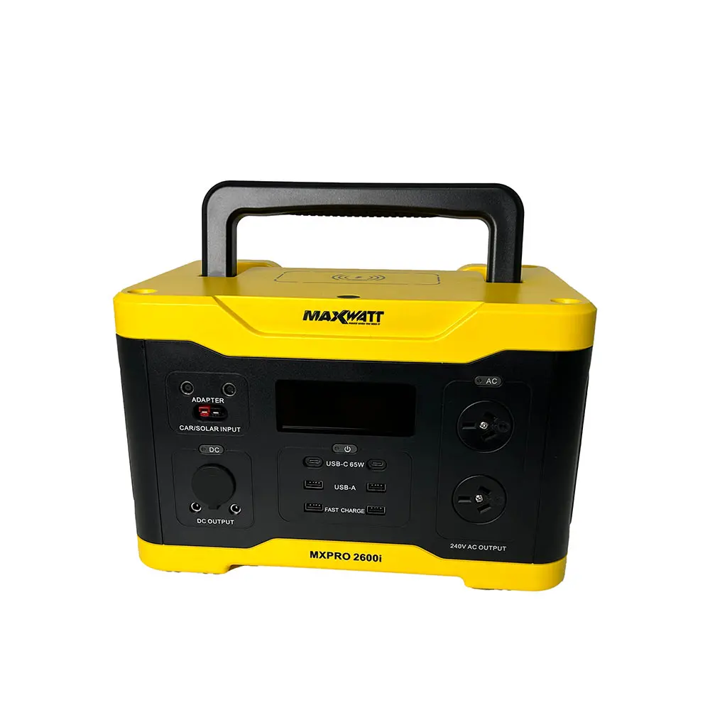 MAXWATT 1300W Rated/2600W Peak Power Pro Series Portable Power Station & Carry Bag MXPRO2600I