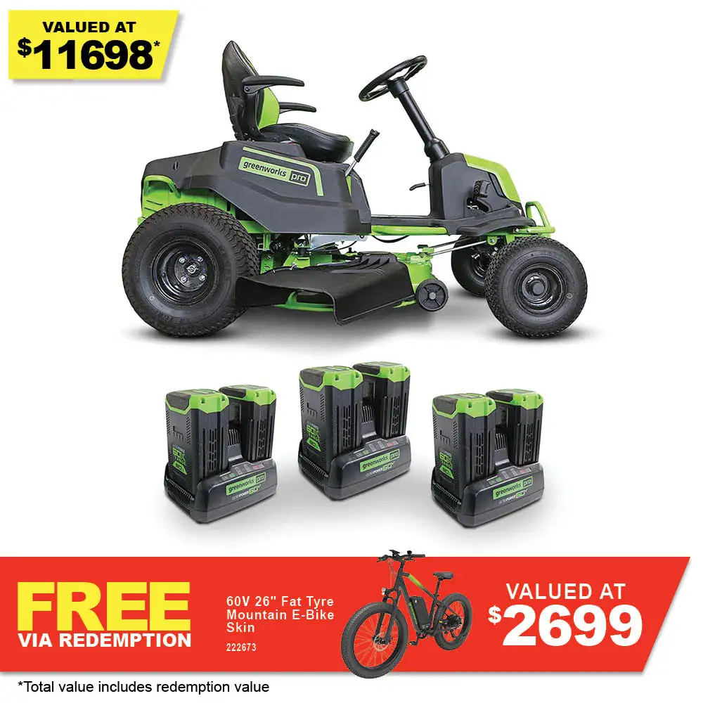 GREENWORKS 6 x 8.0Ah 42" Ride on Mower 7400707AU
