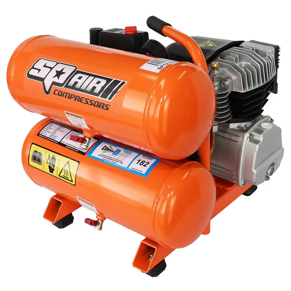 SP Air 2.5HP 2 x 8L Tank Direct Drive Air Compressor SP12-16X