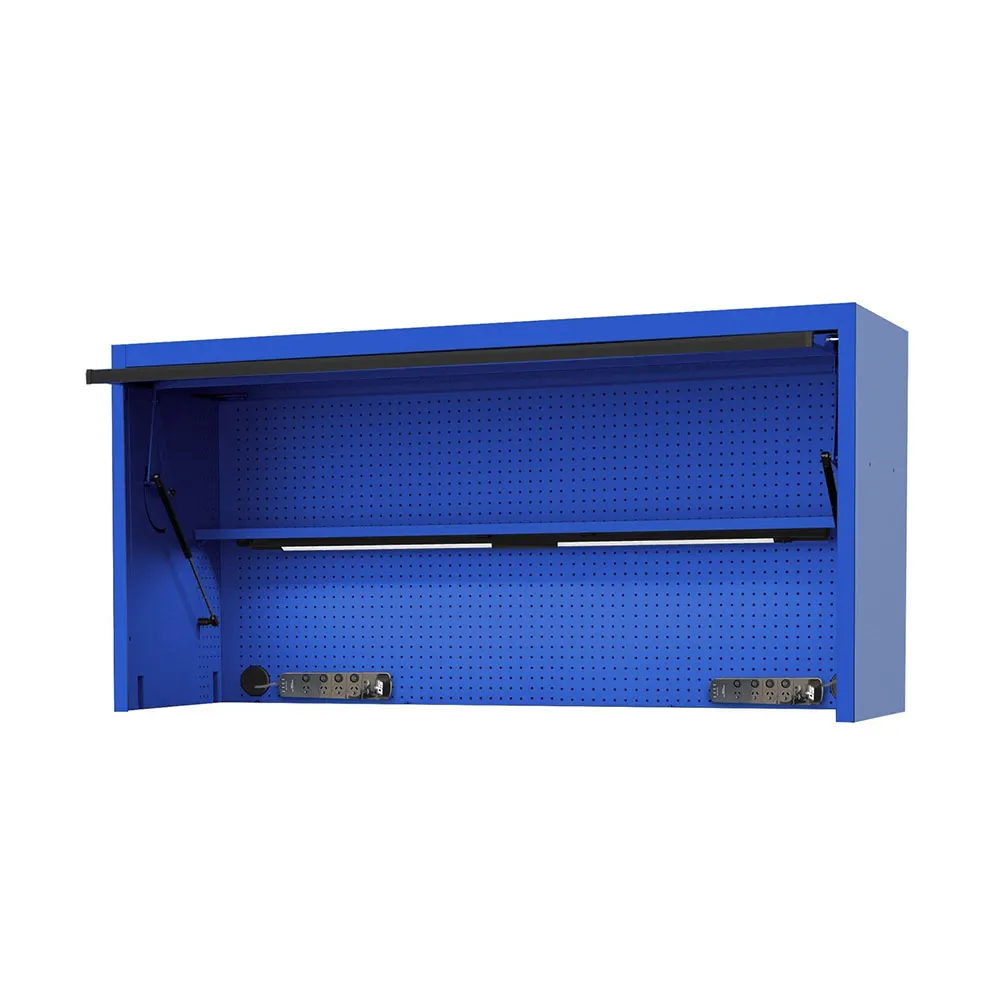 SP TOOLS 73inch USA Sumo Series Wide Power Top Hutch - Light-Blue/Black SP44830BL