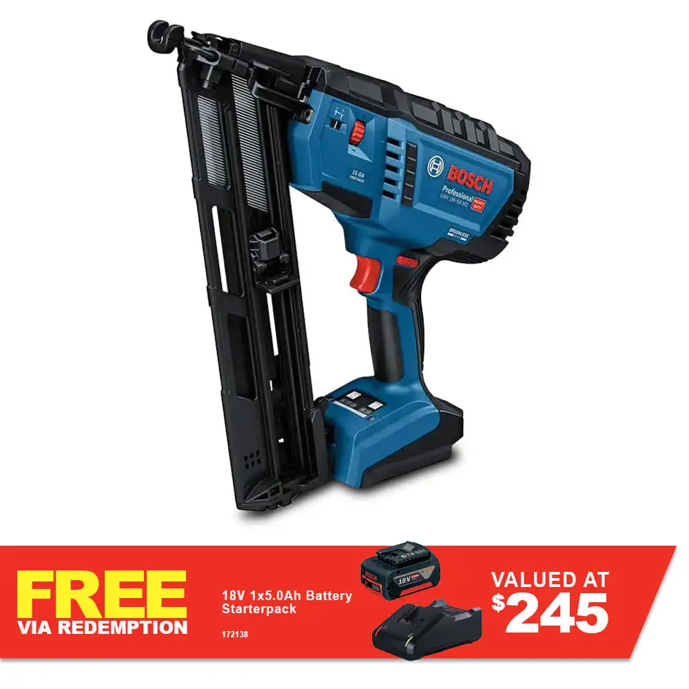 BOSCH 18V Brushless 15GA 32-64mm Finisher Nailer Skin 0601482200