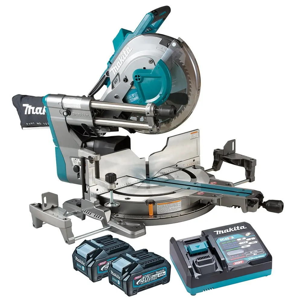 MAKITA 40V Max Brushless 2 x 4.0Ah 305mm Slide Compound Saw Kit LS003GM201
