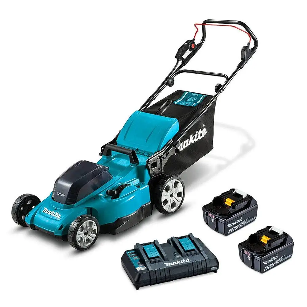 MAKITA 18Vx2 480mm 2 x 5.0Ah Lawn Mower Kit DLM480CT2