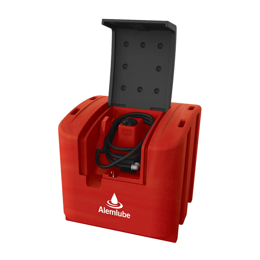 ALEMLUBE 450L Lockable Diesel Refuelling Storage & Dispensing Kit w/ Meter L45040PAM