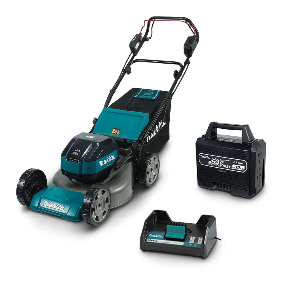 MAKITA 64V Max Brushless 1 x 10.0Ah 480mm Lawn Mower Kit LM003JB103