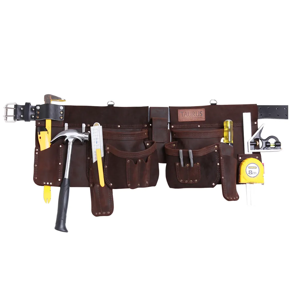 TAURUS Super Yankee Heavy Duty Leather Toolbelt Right-Hand Brown SY412R-BR