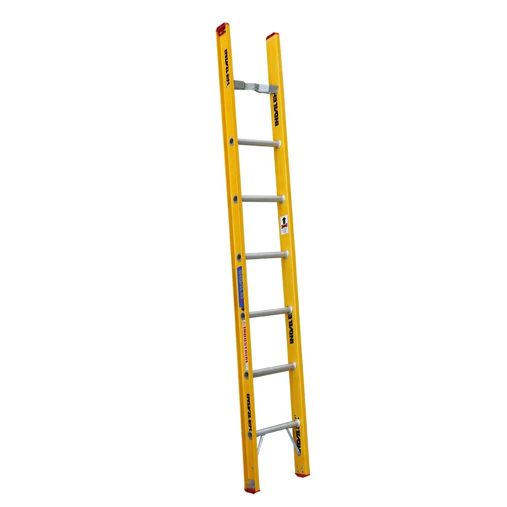 INDALEX 135kg Trade 2.4m Fibreglass Single Ladder TRDSGF8