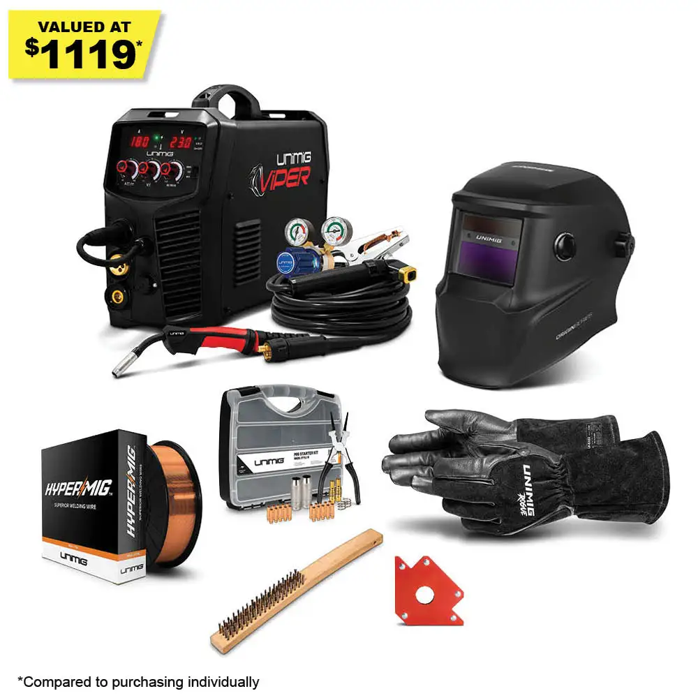 UNIMIG 10A Viper 185 Bundle Multi Process Welder PK11112