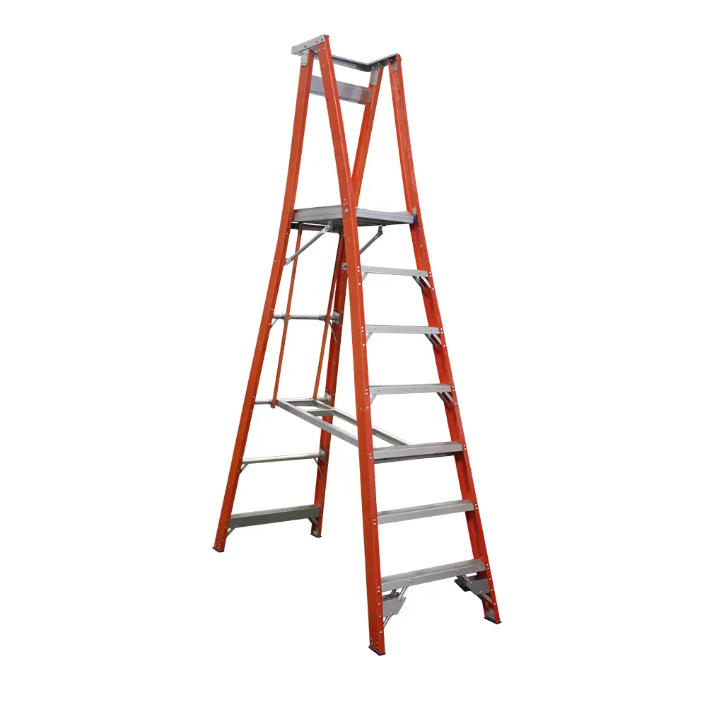 INDALEX 180kg Pro 7 Step Fibreglass Platform Ladder PROPF10/7
