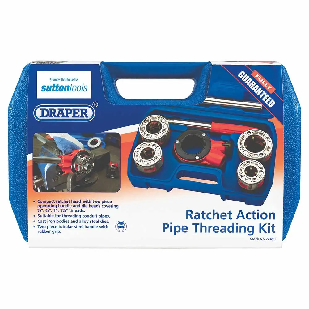 DRAPER 1/2-1 1/4" Imperial Pipe Threading Kit M4550002
