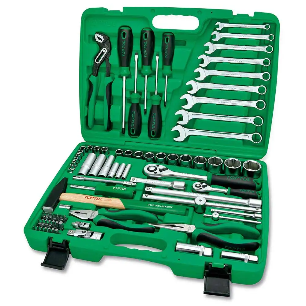 TOPTUL 1/4 X 1/2inch Socket & Spanner Set - 80 Piece GCAI8002