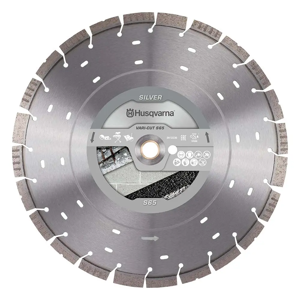 HUSQVARNA 400mm Vari-S65 Segmented Diamond Blade For Abrasive Concrete & Bricks Cutting 534972530