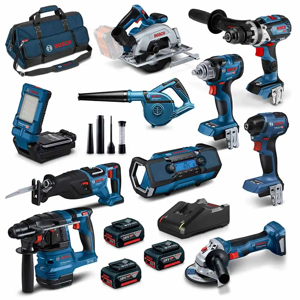 BOSCH 18V Brushless 10 Piece 3 x 5.0Ah Combo Kit 0615A5008X