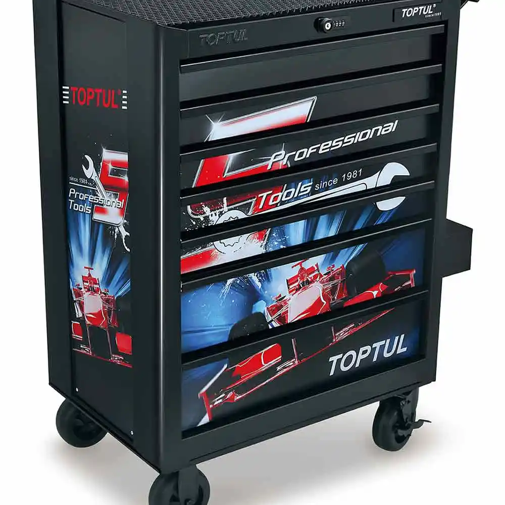 TOPTUL 7 Drawer Mobile Tool Trolley - Limited Edition TCAQ0707