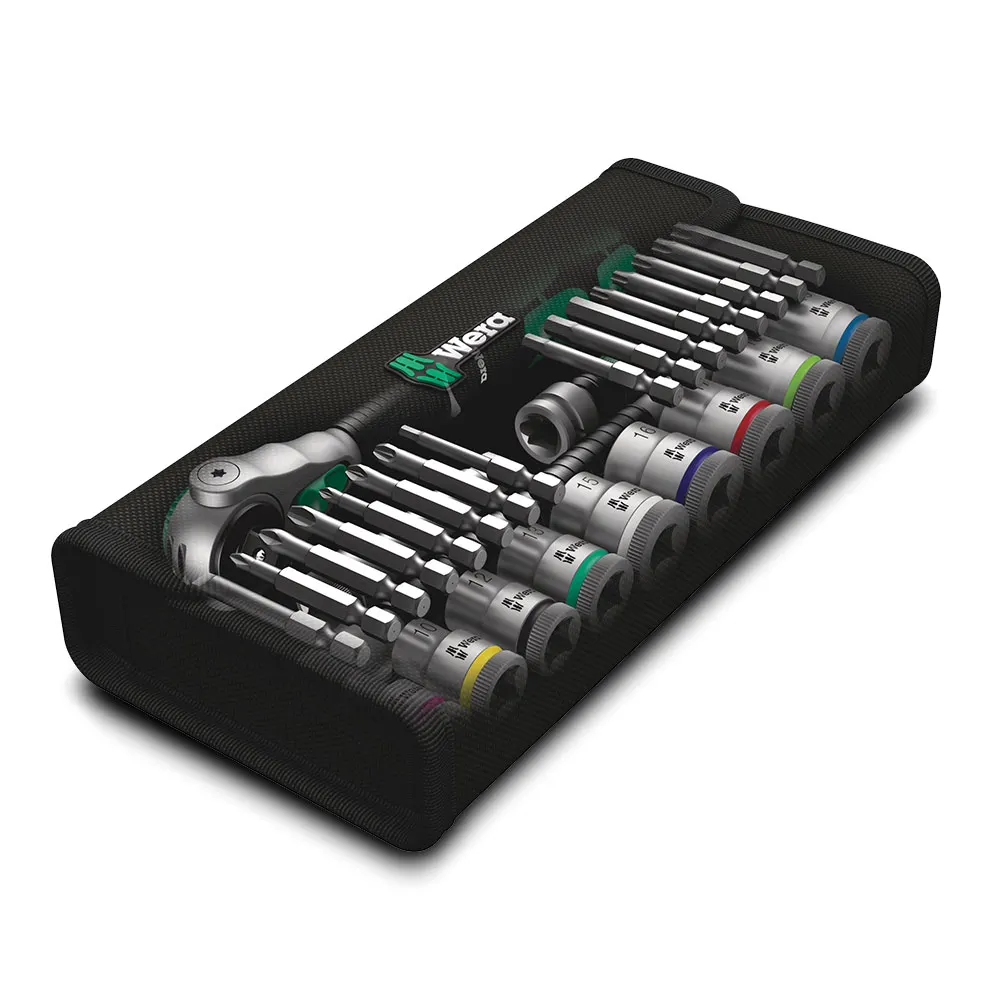 WERA 8100 SB 6 Zyklop Speed Ratchet Set 8-19mm 3/8" Drive Metric - 29 Piece WER004046