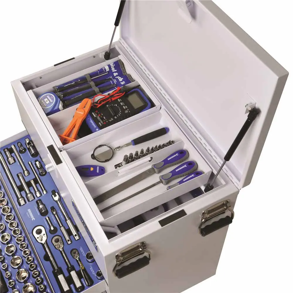 KINCROME 280 Piece 1/4, 3/8 & 1/2 Inch Drive Truck Box Tool Kit White K1255W