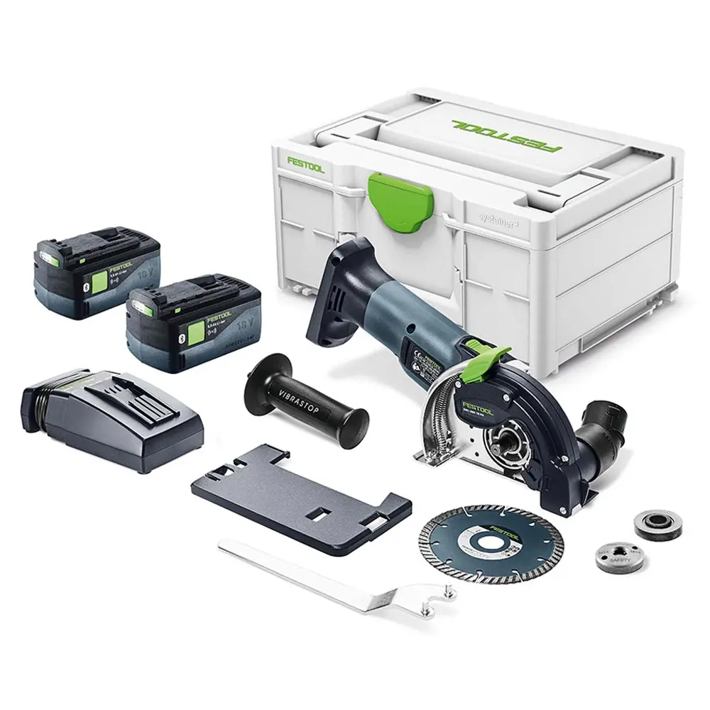 FESTOOL 18V 125mm DSC AGC 2 x 5ah Freehand Diamond Cutting System 578297