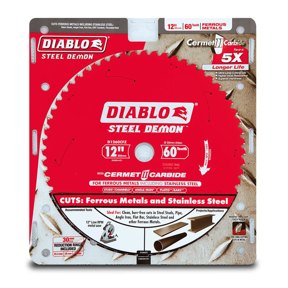 DIABLO 305mm 60T Ferrous Metals STEEL DEMON Saw Blade 2608644431