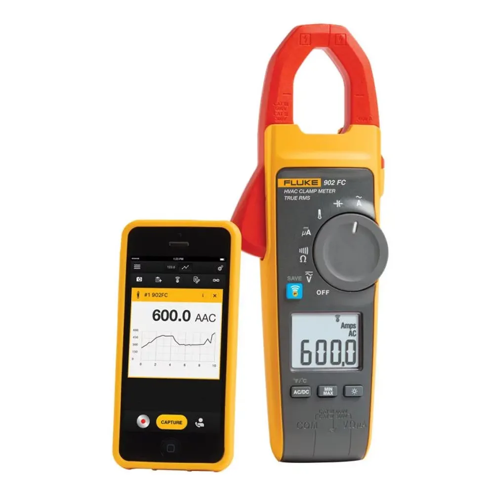 FLUKE 600V FC True-RMS HVAC Clamp Meter FLU902FC
