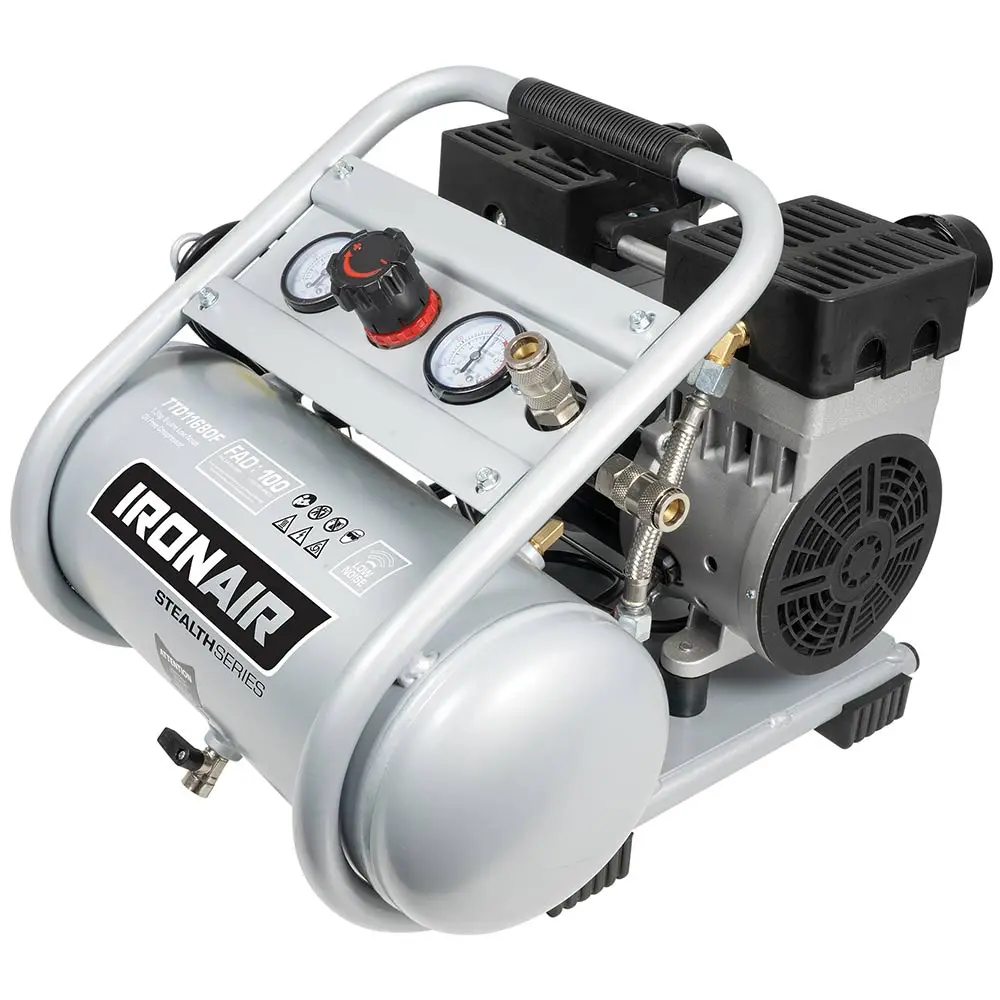 IRONAIR 8L 1.3HP Super Quiet Portable Direct Drive Compressor TTD1168OF