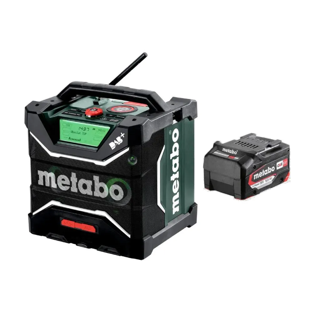 METABO 18V 1 x 5.2Ah Wireless Charging Jobsite Radio AU60077900