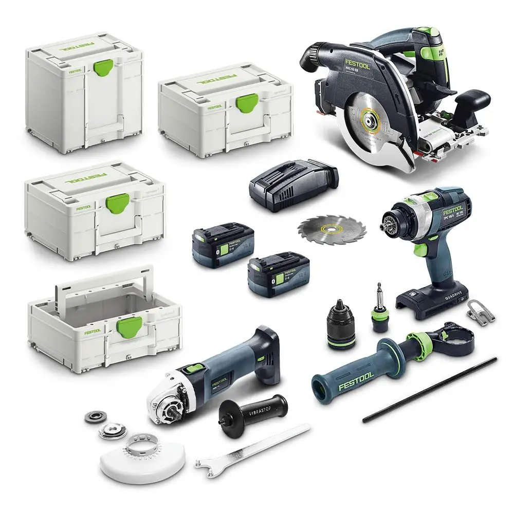 FESTOOL 18V 3 Piece 5.0Ah Li-ion Timber Combination Kit 578506