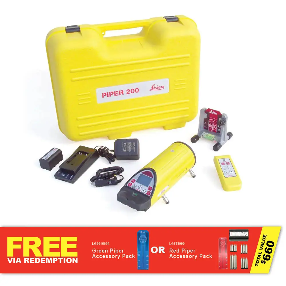 LEICA Piper 200 Red Beam Pipe Laser Package LG748710