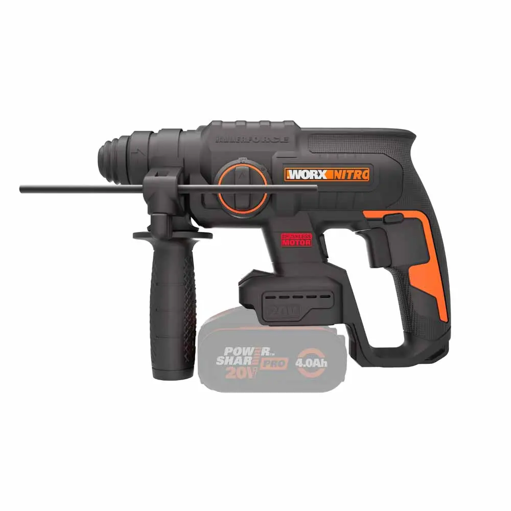 WORX 20V SDS Brushless 22mm Rotary Hammer Skin WX381.9