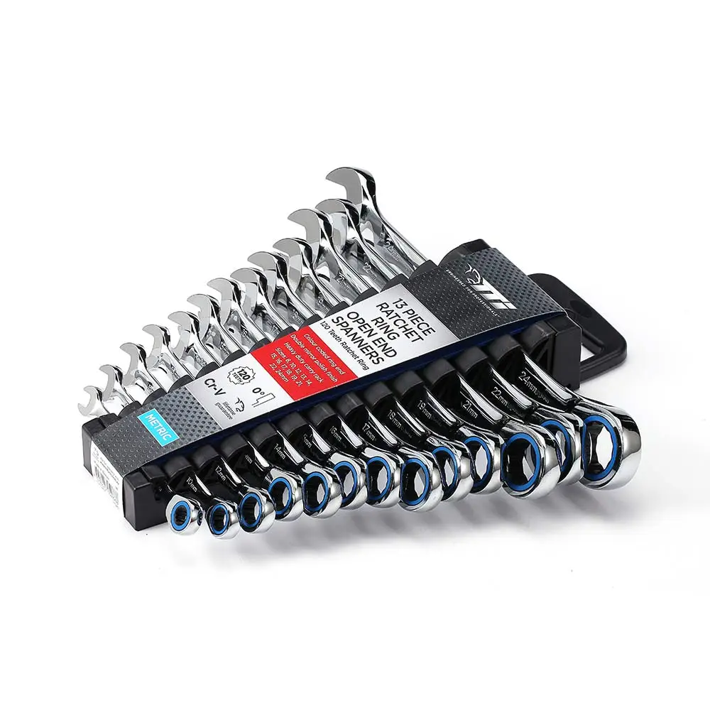TTI 13 Piece 120 Tooth Metric Ratcheting Spanner Set TRCSM13