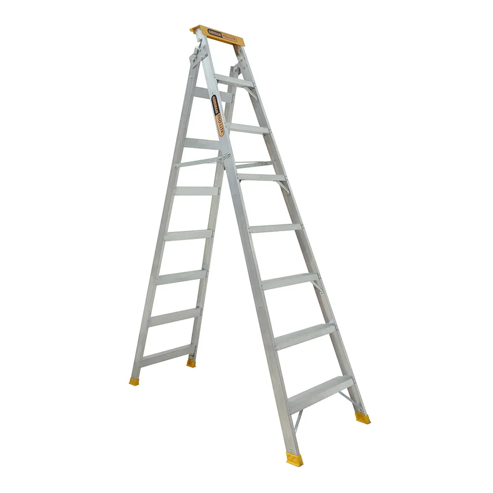 GORILLA 2.35 - 4.5m 150kg Pro-Lite 8 Step Aluminium Dual Purpose Ladder Industrial DM008-PRO