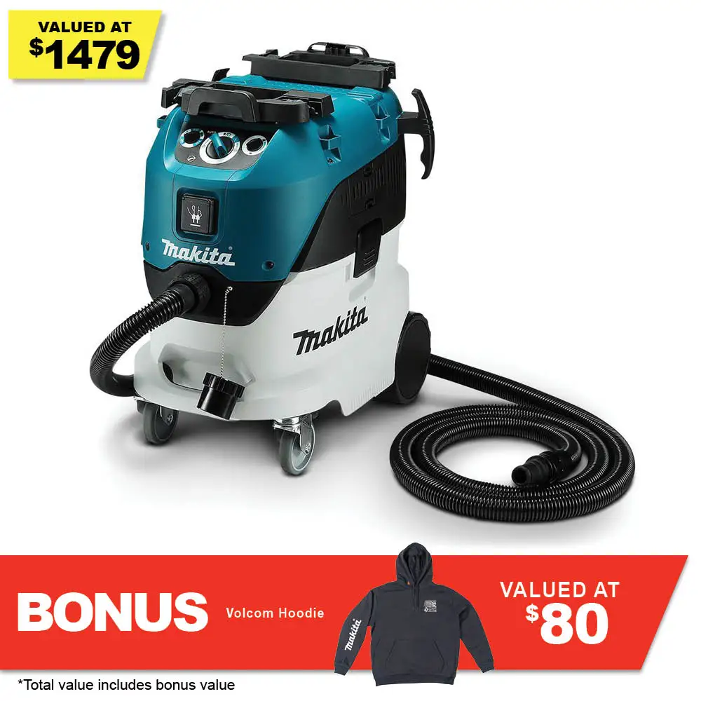 MAKITA 1200W 42L M Class Wet/Dry Dust Extraction Industrial Vacuum VC4210MX2
